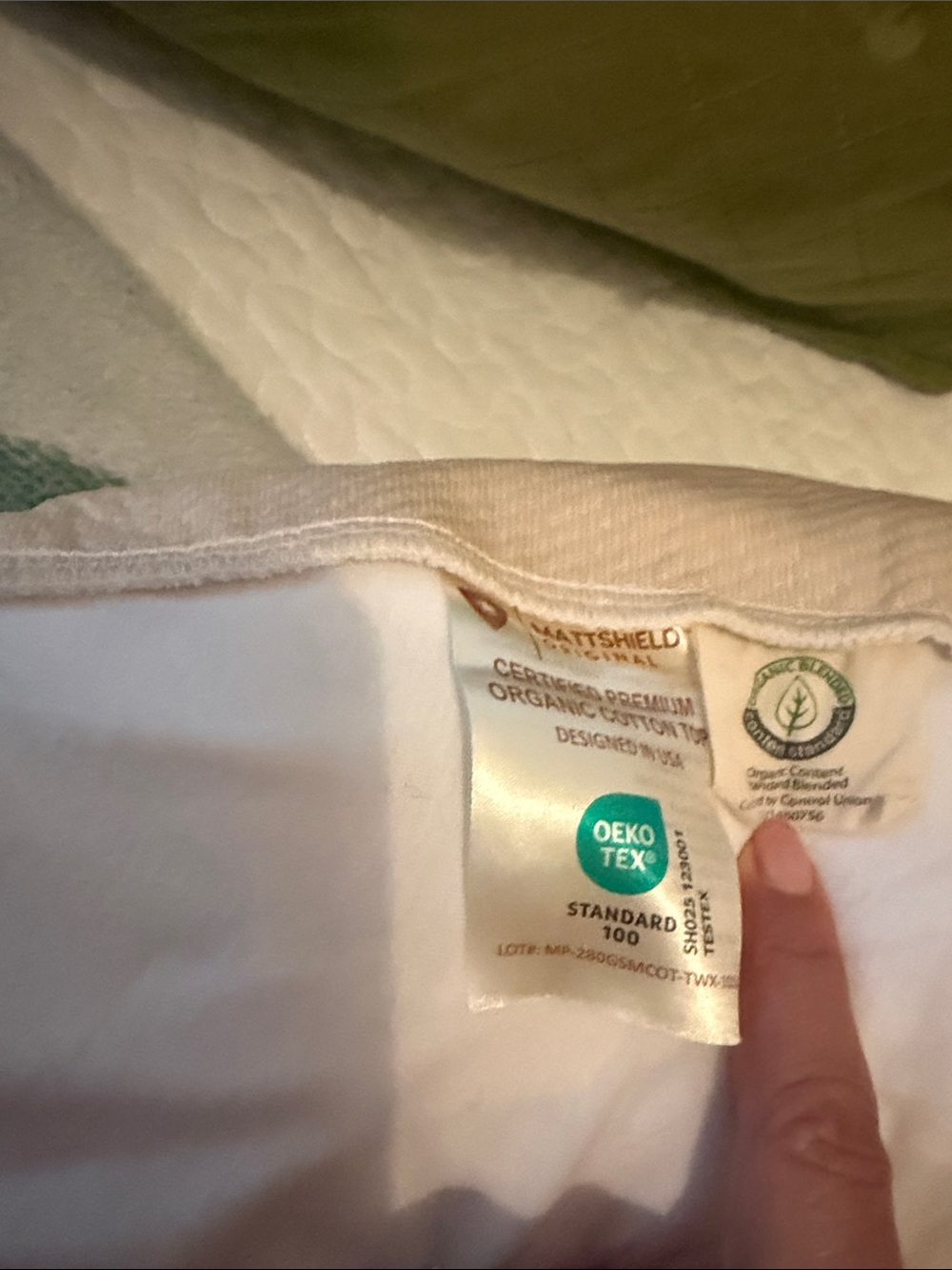 Organic Cotton Mattress Protector - White twin xl